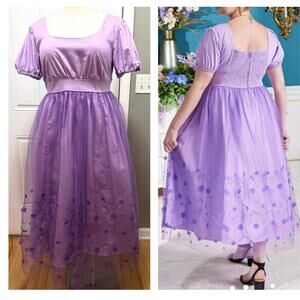 her universe studio ghibli princess mononoke forest spirit border dress PRINCESS MONONOKE Her Universe Studio Ghibli Anime Forest Spirits L Dress VGC